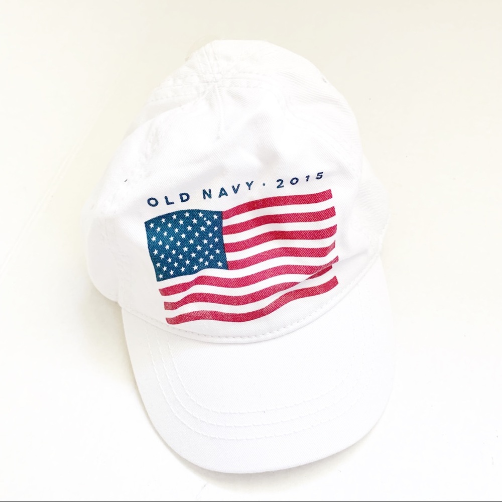 5/$25 Old Navy Kids Patriotic Flag white hat medium